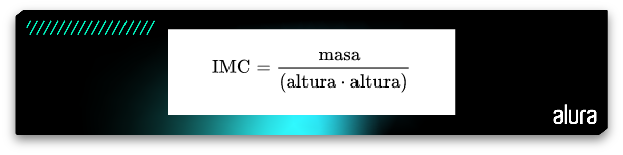 Img-04 - Fórmula para calcular el IMC: peso dividido por el cuadrado de la estatura.