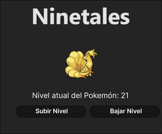 img6-ninetales alt="Título con el nombre "Ninetales" y luego su representación gráfica, que es un zorro de nueve colas."